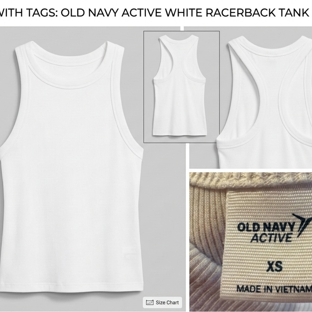 Old Navy Active White Racerback Tank